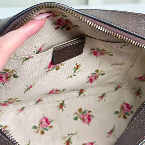 Gucci GG Logo Supreme Neonoe Vintage Shoulder Bag Crossbody with Green Red Strap - Picture 7 of 7